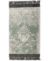 Viskózový koberec 80 x 150 cm zelený/ béžový AKARSU_837014