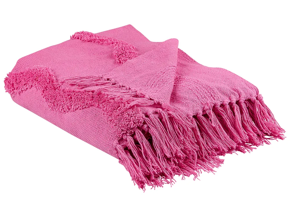 Blanket KHARI Cotton 125 x 150 cm Pink