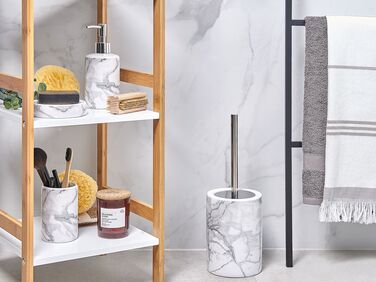 Ceramic 4-Piece Bathroom Accessories Set White ARAUCO