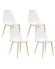 Set of 4 Dining Chairs TAKILMA Transparent_949019