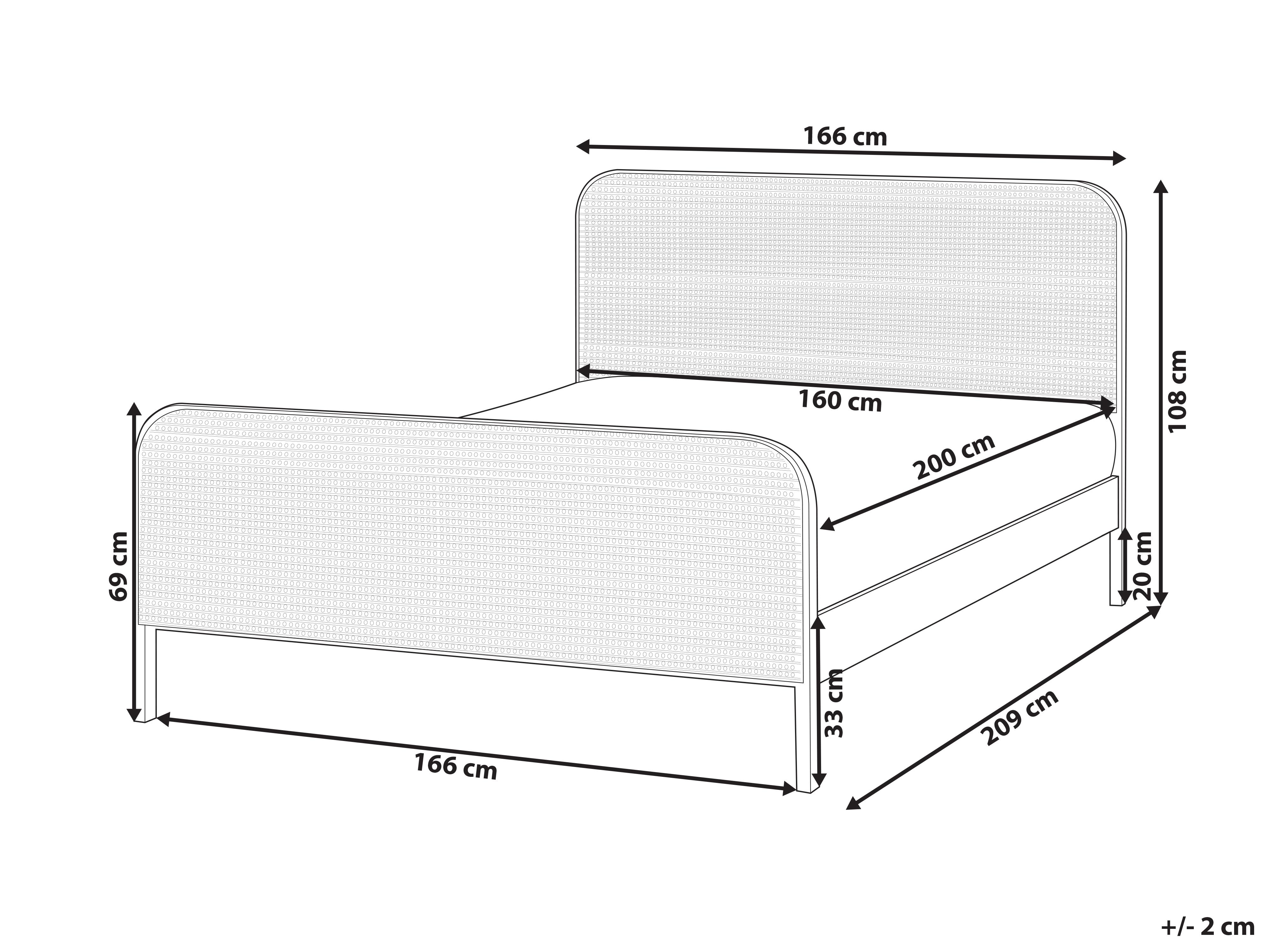 Bett mit Lattenrost Kiefernholz GONFARON 160 x 200 cm Hellbraun_977121