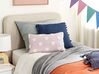 2 bawełniane poduszki dekoracyjne w serca 30 x 50 cm różowe GAZANIA_893205