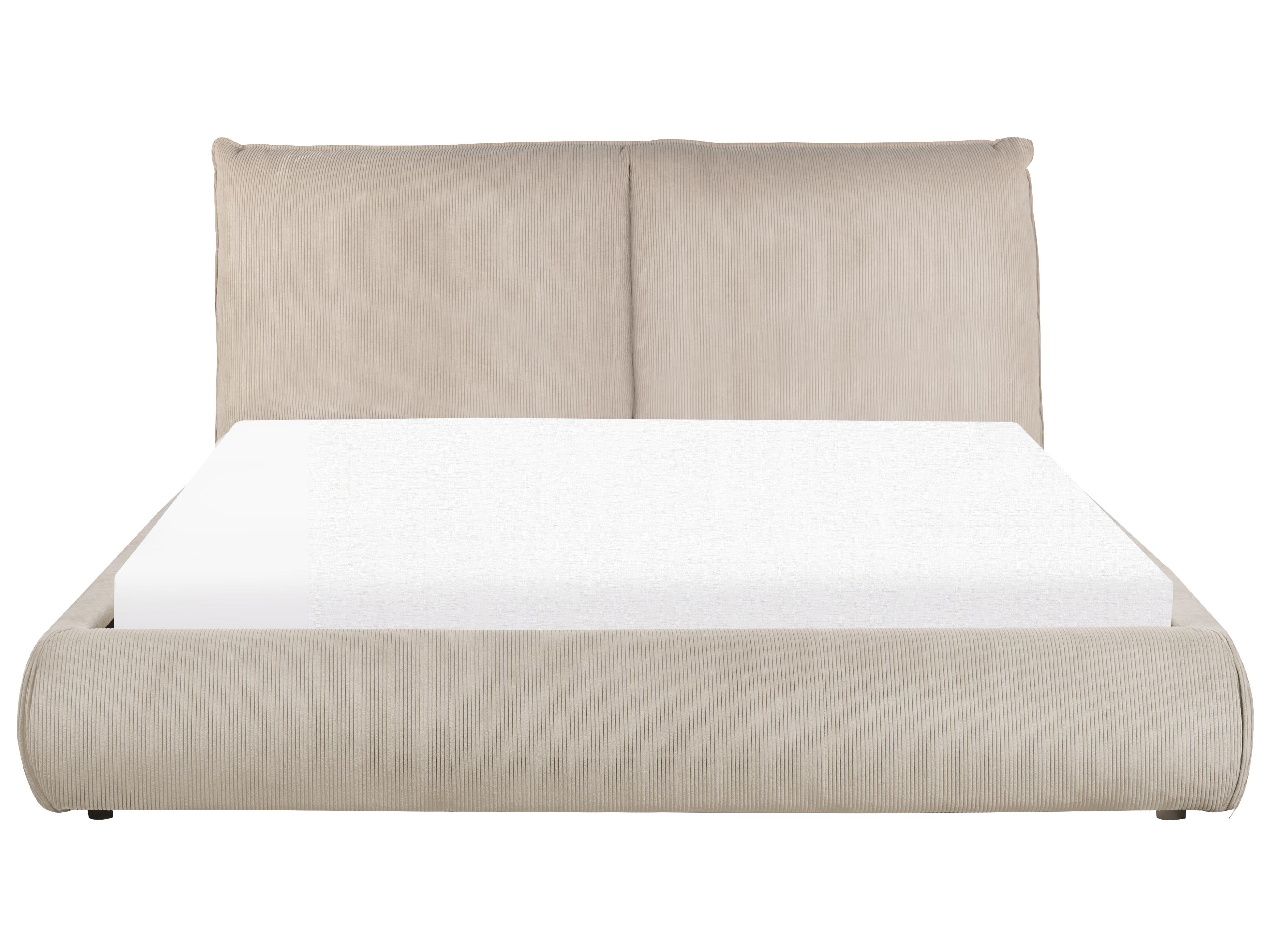 Wasserbett Cord VINAY 160 x 200 cm Taupe_881117