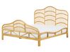 Łóżko rattanowe 160 x 200 cm jasne drewno DOMEYROT_868967