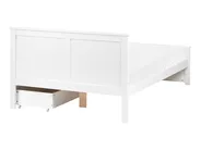 Bed with 2 Drawers SABRAN Pine Wood White 120 x 200 cm (EU Small Double)_1060883
