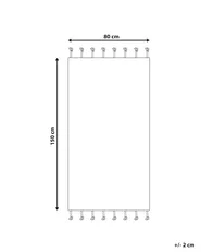 Dywan KEBIR Złamana biel 80 x 150 cm Bawełna_830863