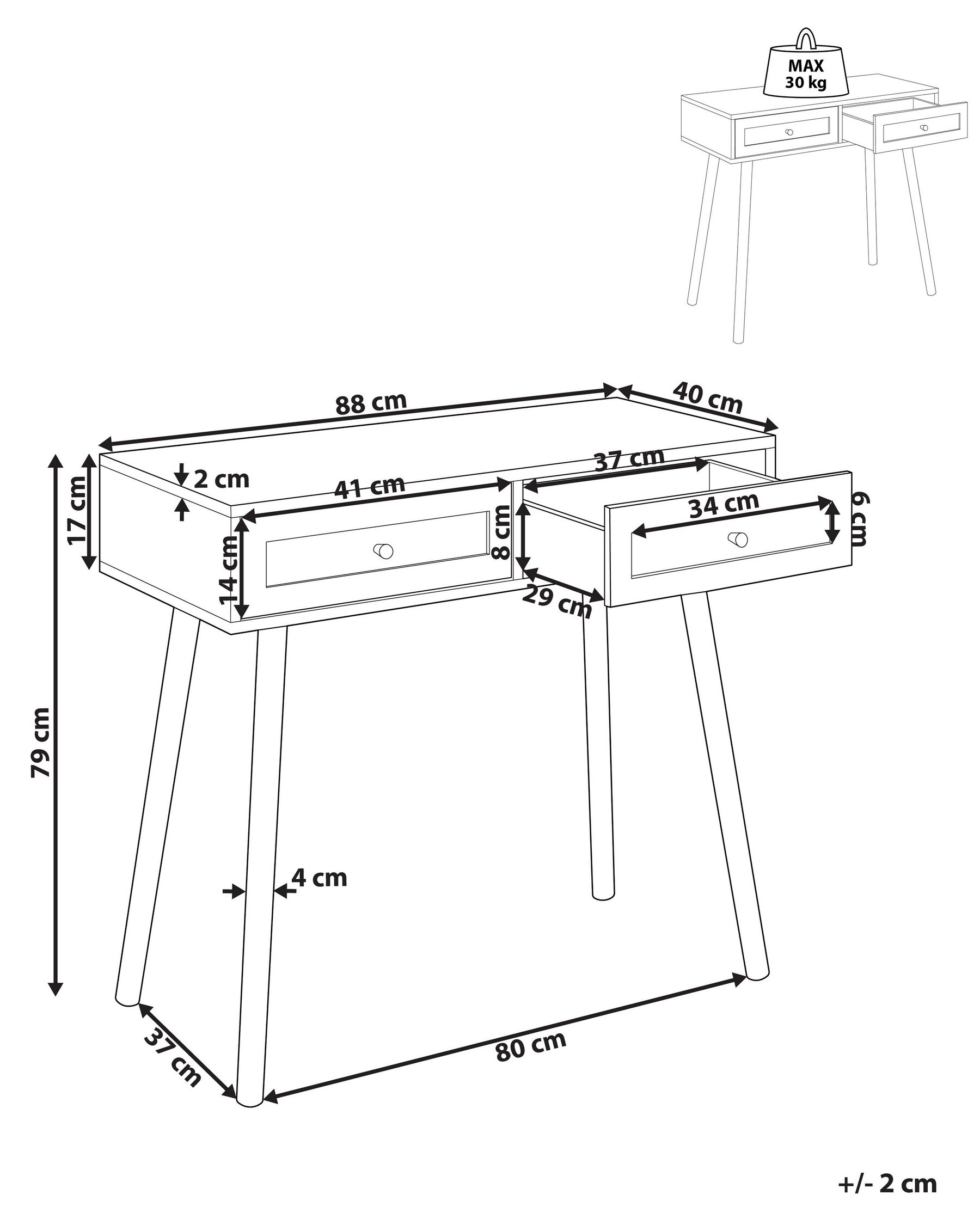 Rattan 2 Drawer Console Table Light Wood ODELL_848859 Rattan 2 Drawer Console Table Light Wood ODELL_848859