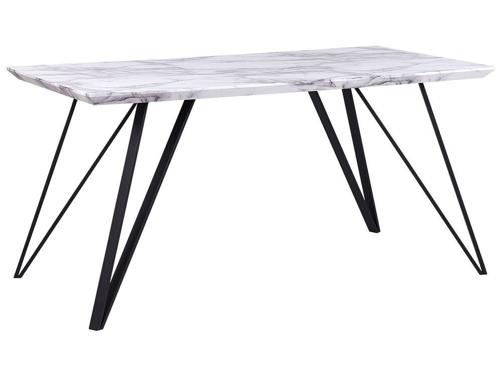 Mesa de jantar MOLDEN Mármore/Preto 150 cm 80 cm
