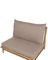 Fauteuil bamboe lichthout/taupe TODI_872137