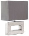 Stříbrná hedvábná noční stolní lampa ONYX_541595