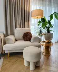 Fauteuil KILDAL Tissu Beige clair_1182709