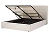 Ottoman Bed LORIENT Fabric Beige 160 x 200 cm (EU King Size)