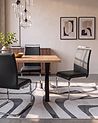 Lot de 2 chaises de salle à manger GREEDIN Cuir PU Noir
