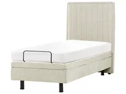 Bett verstellbar Stoff DUKE II 80 x 200 cm Beige_988332