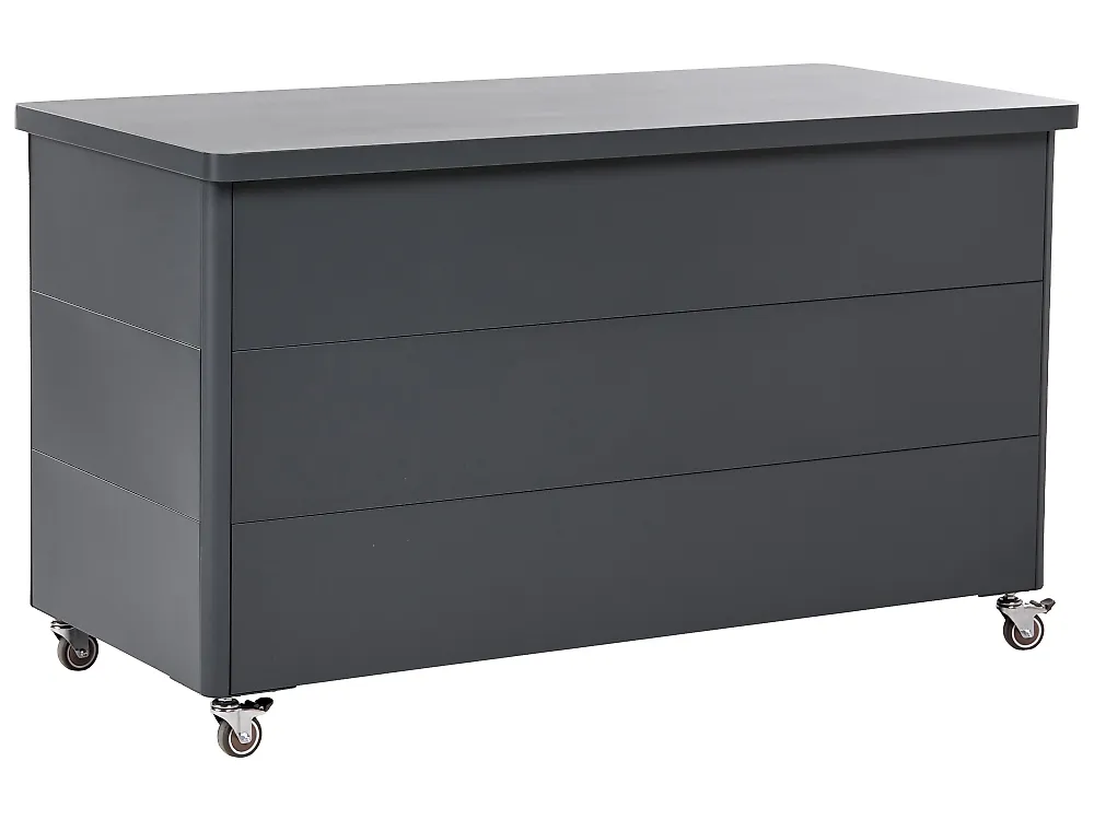 Cesta KYMI 136 cm 55 cm Metallo con ruote Grigio scuro_1173670