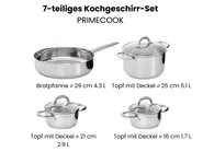 Kochgeschirr-Set 7-teilig PRIMECOOK Edelstahl Silber_1051153