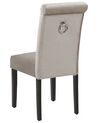 Set of 2 Velvet Dining Chairs with Ring Grey VELVA II_781897