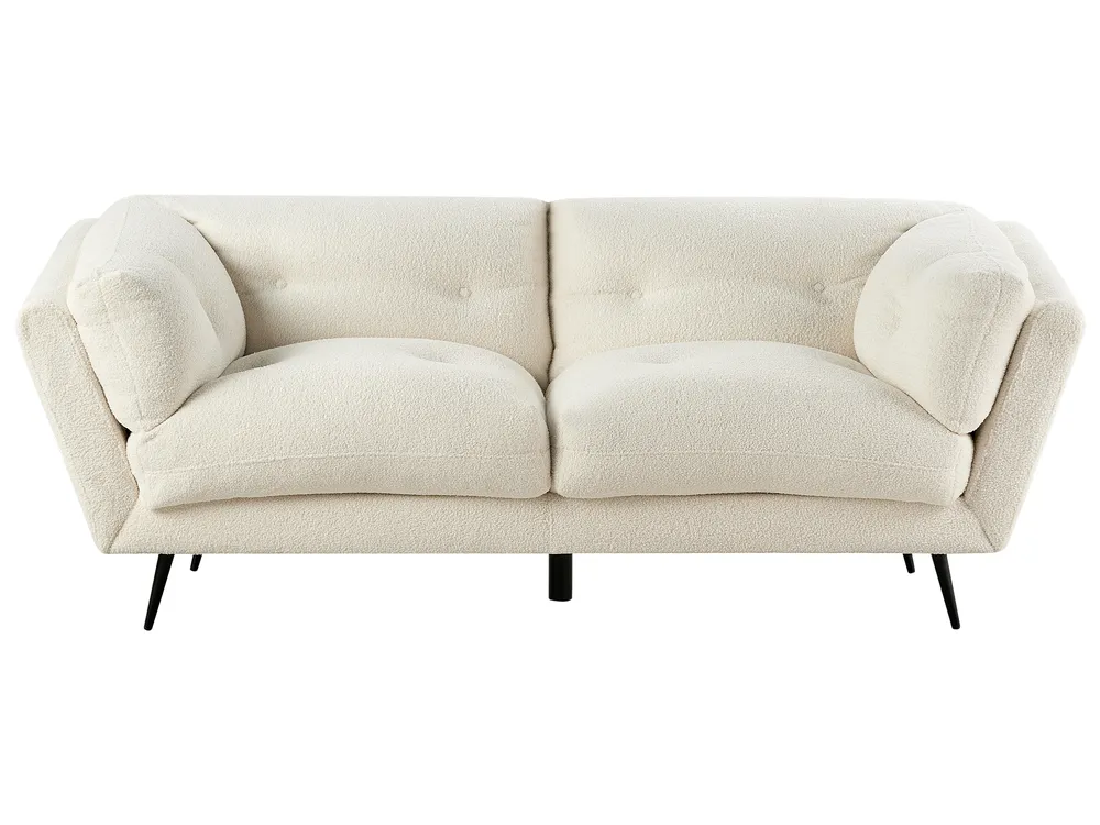 Sofa 3 Seater LENVIK Boucle White_939268