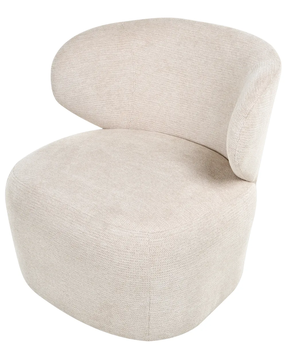 Swivel Armchair ALVDAL Fabric Beige_1001122