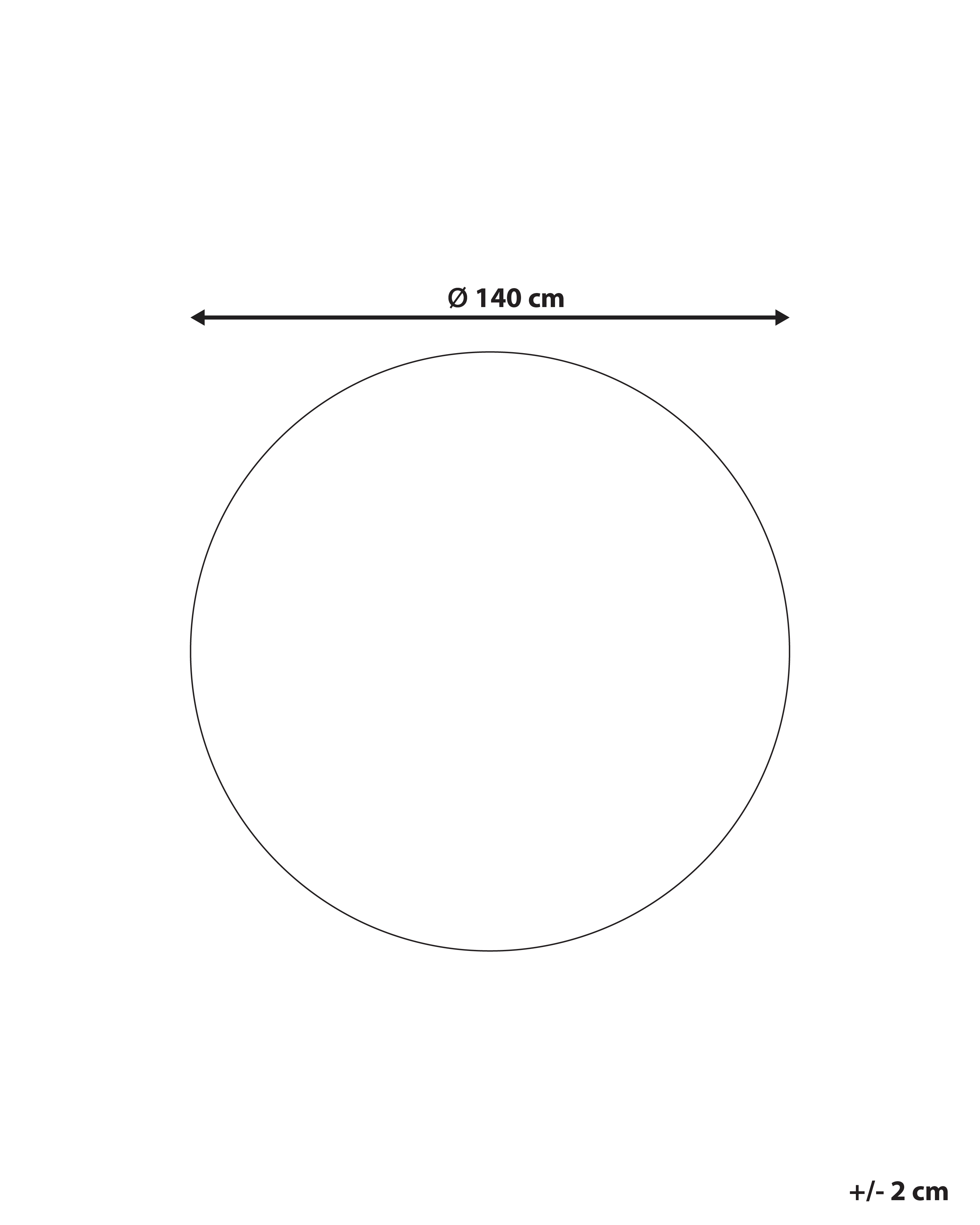 Teppe rundt 140 cm mørkblå BULUCA_757783