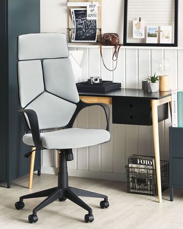 Swivel Office Chair Grey and Black DELIGHT