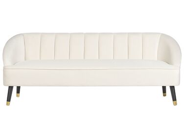 3 Seater Velvet Sofa Off-White ALSVAG