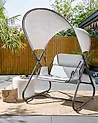Patio Swing SOLAGNA Metal Light Grey
