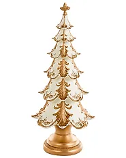 Set di 2 decorazioni natalizie HEISKA 30/42 cm Albero di Natale Oro_1175612