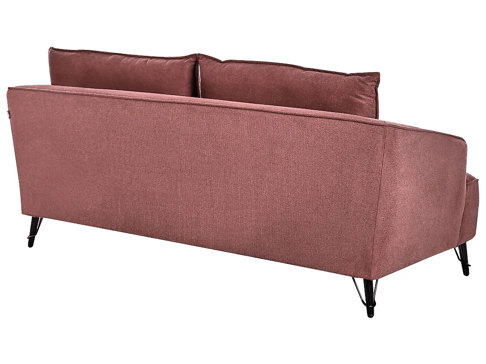 Sofa 3-Sitzer HOBRO Stoff Burgunderrot_1178983