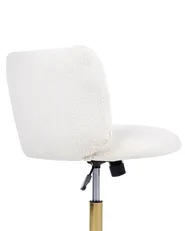 Sedia da scrivania PELORA Bouclé Bianco_1085770