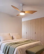 Ceiling Fan with Light HAINES with Remote LED White_1133388