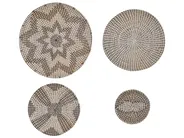 Zestaw dekoracji ściennych LAOCAI Trawa morska 45/40/30/20 cm Czarny_885741