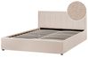 Letto contenitore MONTLAUR Bouclé Beige 160 x 200 cm