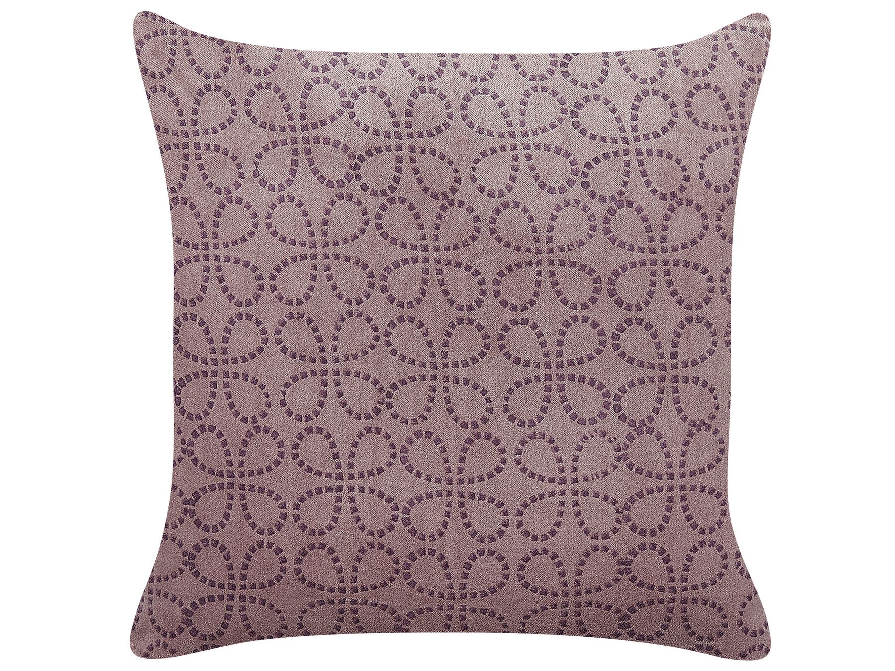 Welurowa poduszka dekoracyjna wzór geometryczny 45 x 45 cm różowa LARKSPUR_838401