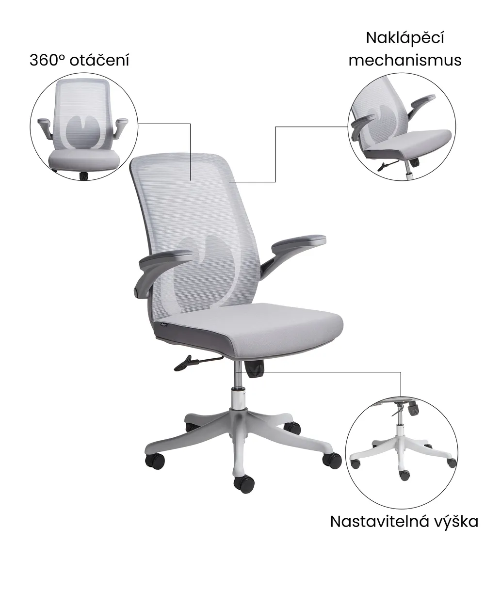 Kancelářská židle OVERLORD Šedá_1073157