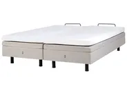 Adjustable Bed without Headboard Fabric DUKE 160 x 200 cm (EU King Size) Beige_951724