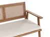 Loungeset 4-zits acaciahout lichthout/beige ARENELLA_928383