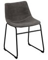 Lot de 2 chaises de bar en tissu gris BATAVIA_725084