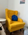 Fabric Wingback Chair Yellow ALTA_927494