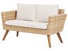 Conjunto de jardim 4 lugares em rattan sintético branco-creme VITTORIA_930707