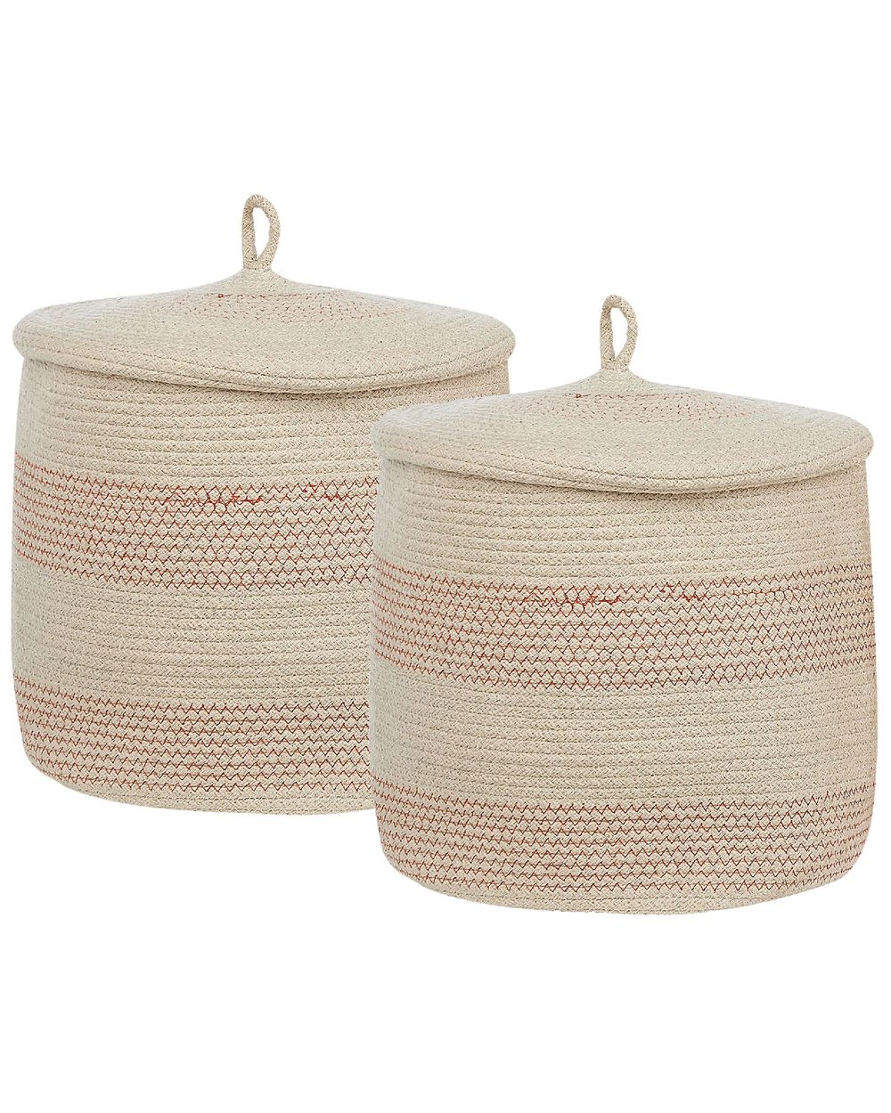 Set di 2 cestini SILOPI Cotone Beige chiaro