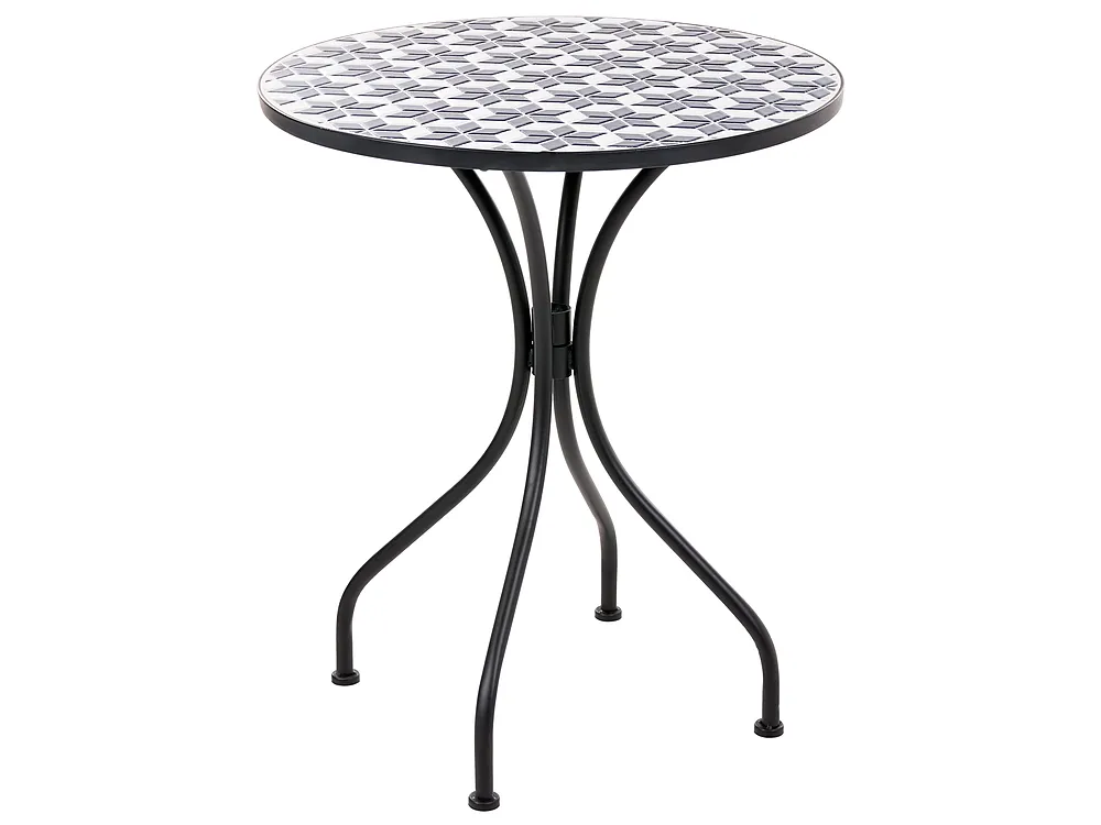 Bistro Table SIROLO 60 cm 60 cm Metal White/ Blue