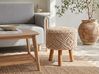 Repose-pied Macramé MANZAI Coton Beige foncé
