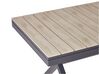 Eettafel uitschuifbaar aluminium licht hout en grafietgrijs 184/242 x 90 cm FANES_928662