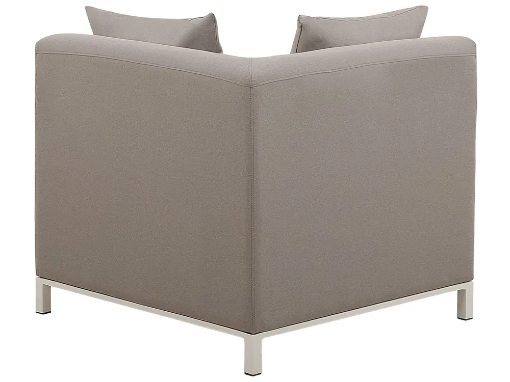 Garden Corner Sofa with Table 5 Seater BELIZE Modular Beige Right Hand_833572