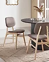 Set of 2 Dining Chairs ELAINE Boucle Light Brown/ Taupe