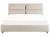 Velvet EU King Size Ottoman Bed Light Beige BATILLY_830108