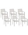 Lot de 6 chaises de jardin blanches VERNIO_772089