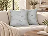 Set of 2 Decorative Cushions ARALES 45 x 45 cm Cotton Light Grey Animal Pattern