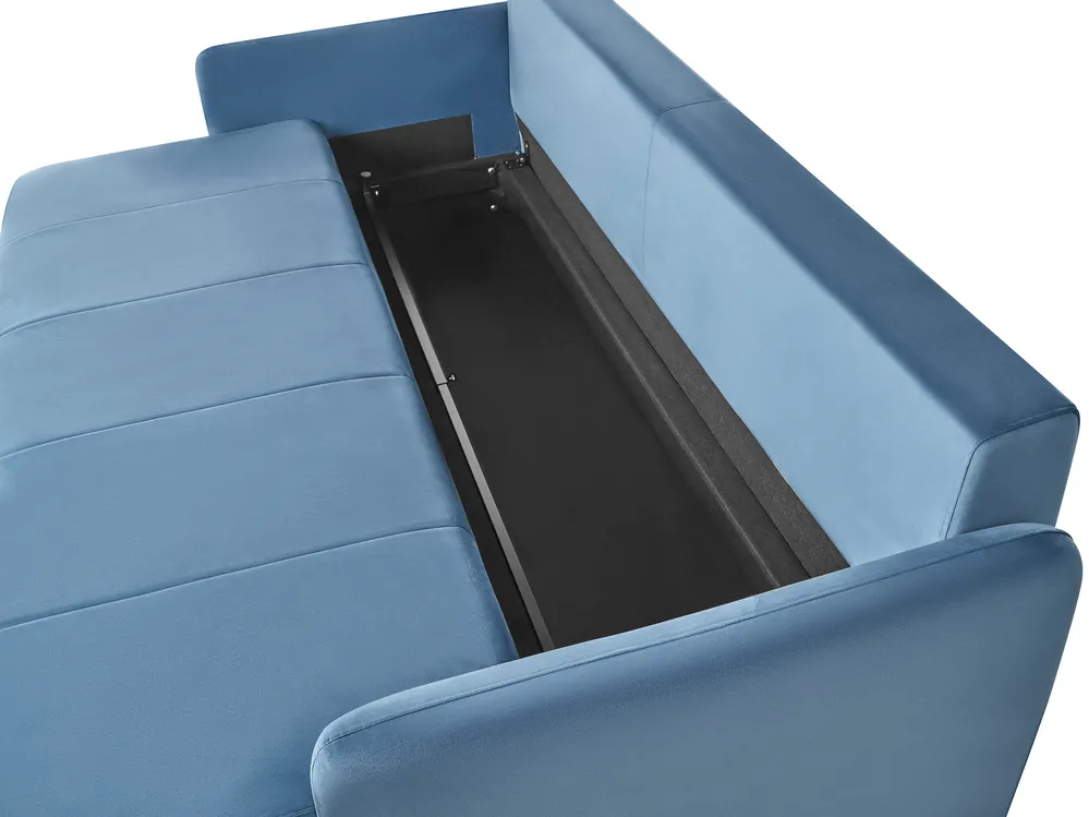 Divano letto 3 posti EGGE Velluto Blu_1020843